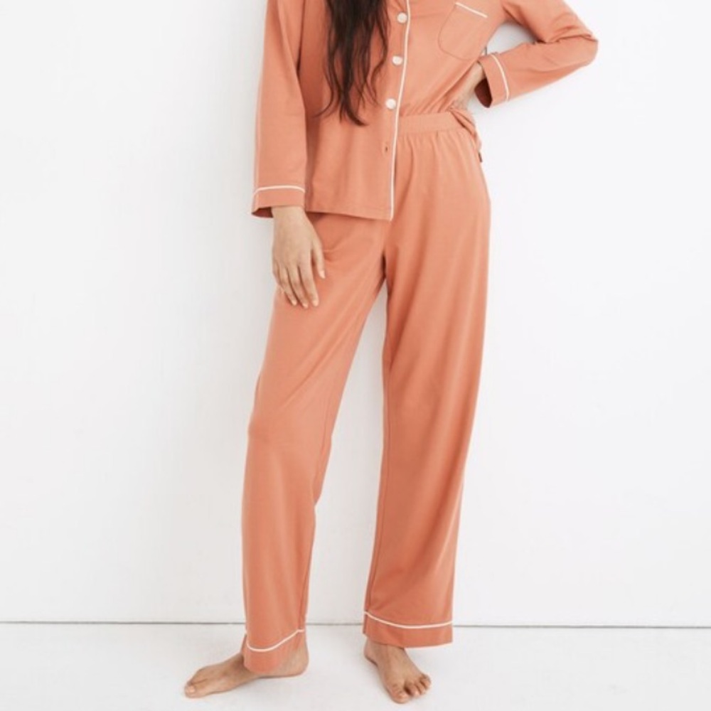 Madewell Knit Bedtime Pajama Pants in Sweet Dahlia